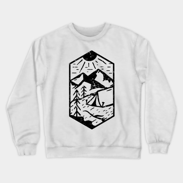 Retro Campground Crewneck Sweatshirt by VEKTORKITA